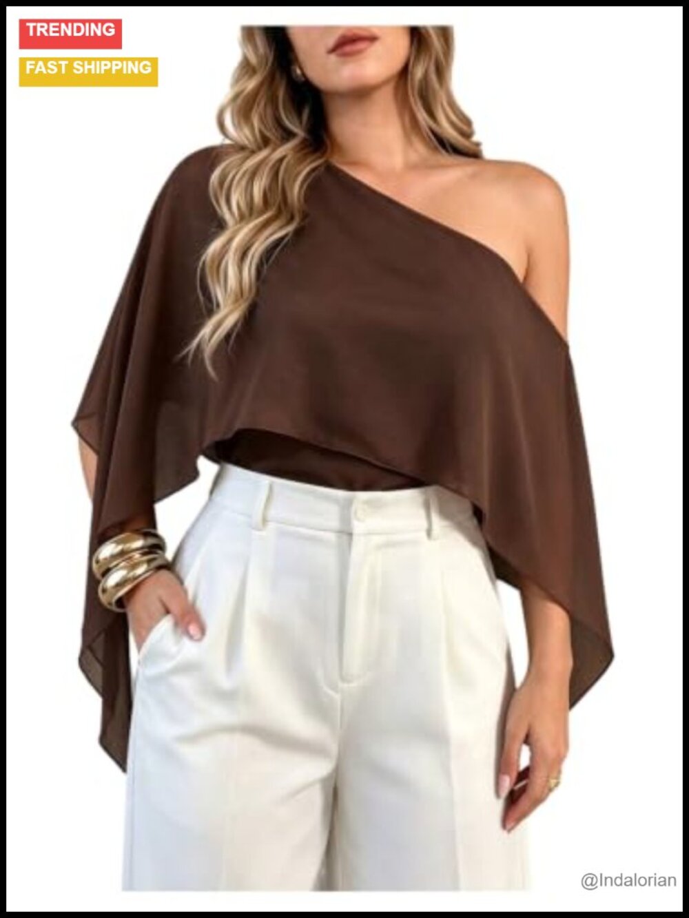 Plus Size Dressy Blouse Off Shoulder 3/4 Sleeve Work Top